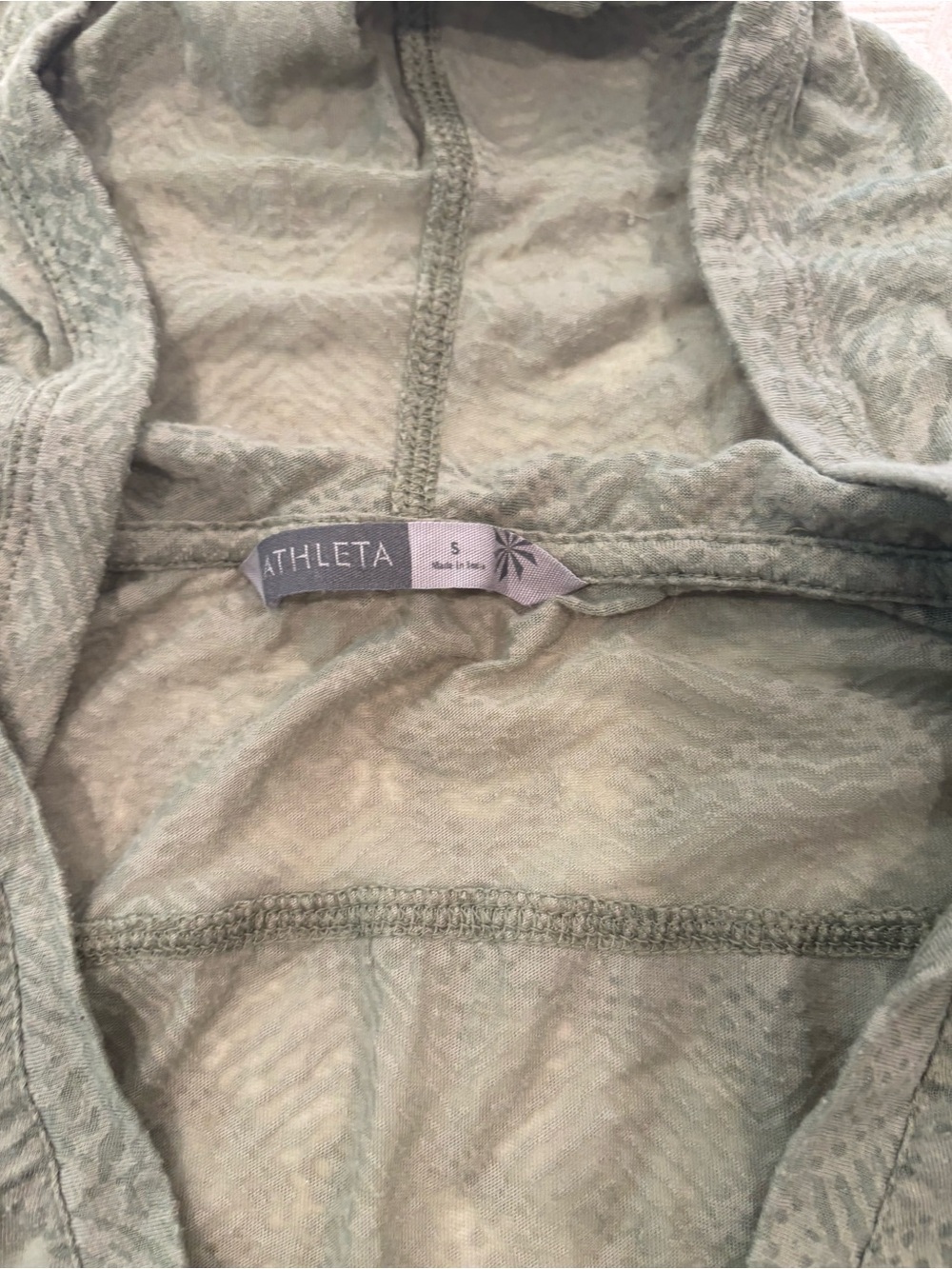 Athleta Sage Green Hooded V-Neck Tunic - Picture 2 of 6
